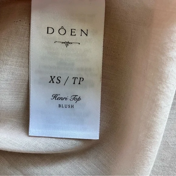 DÔEN Henri Ruffled Top in Blush - Size XS - Picture 8 of 10